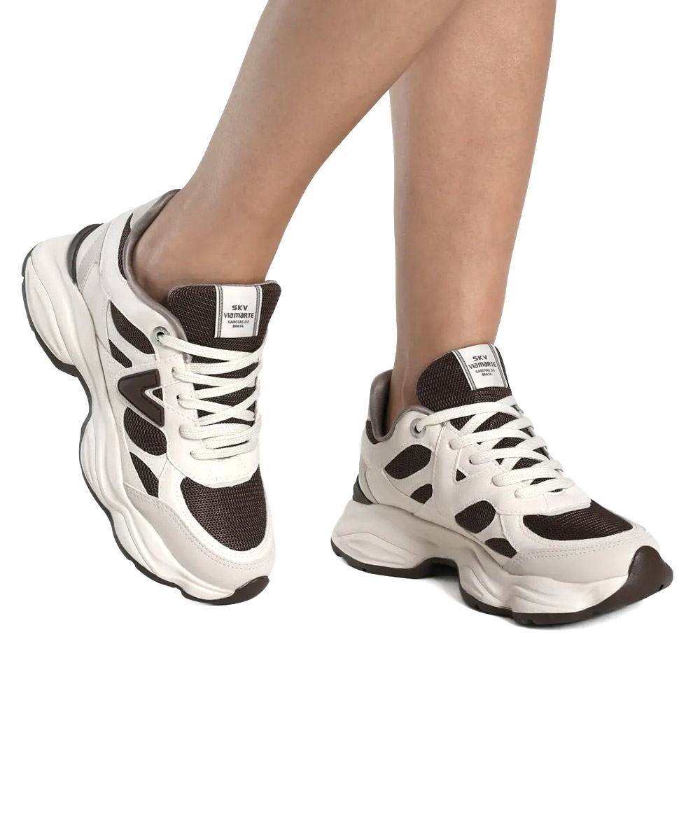 Tênis Feminino Via Marte Chunky Bege