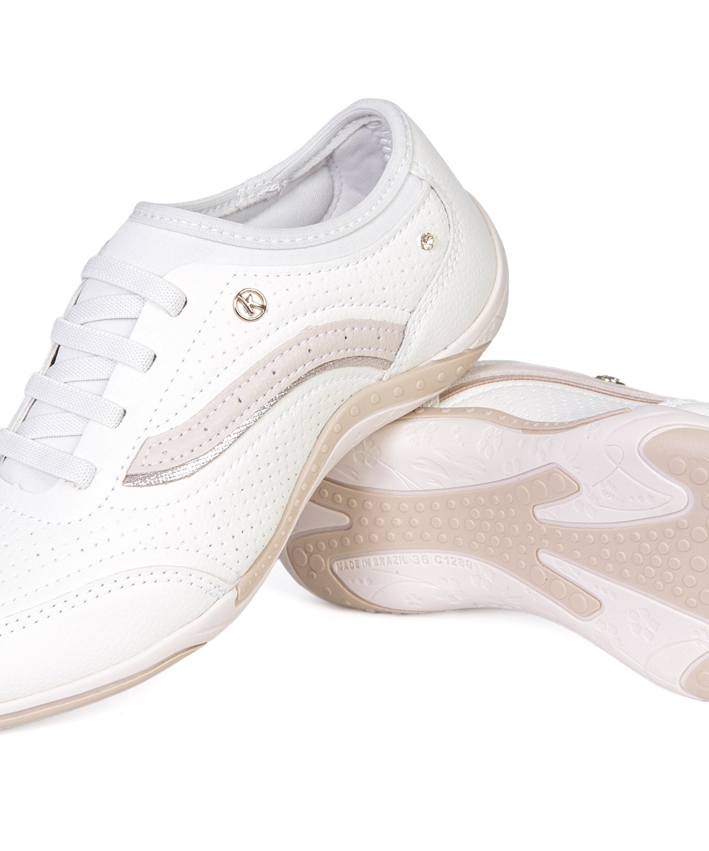 Tênis Feminino Kolosh Casual Calce Fácil Creme