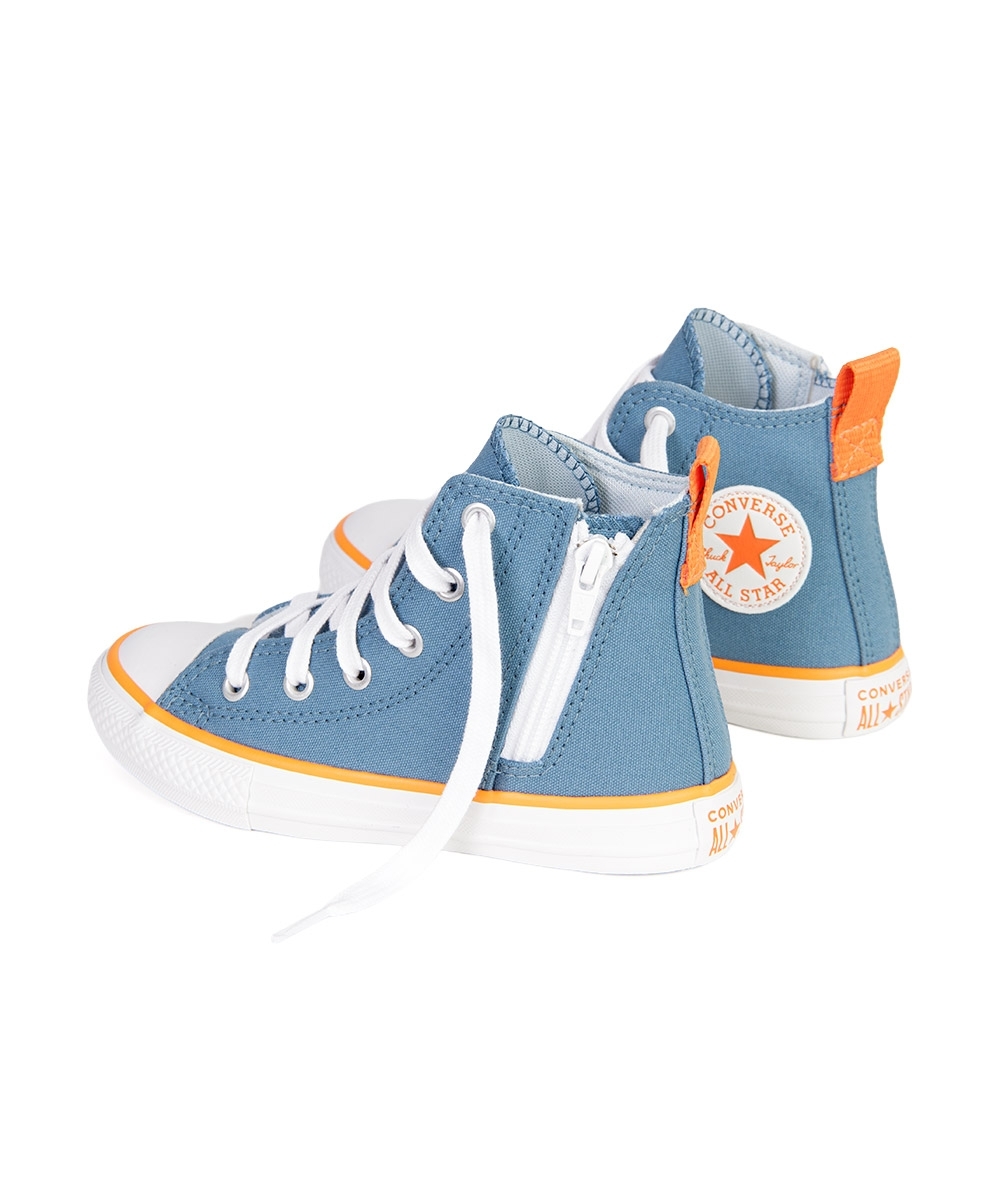 Tênis Infantil All Star Converse Ck0909 Azul/laranja