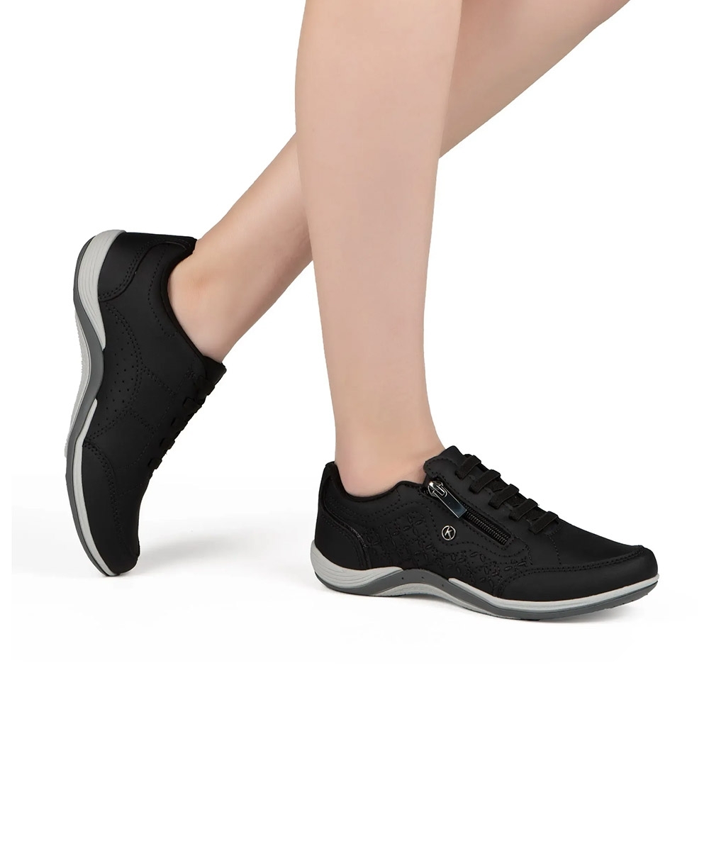 Tênis Feminino Kolosh Casual Calce Fácil Preto