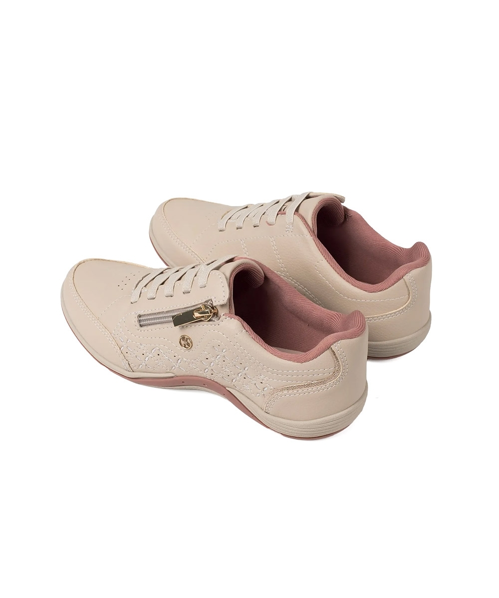 Tênis Feminino Kolosh Casual Calce Fácil Bege