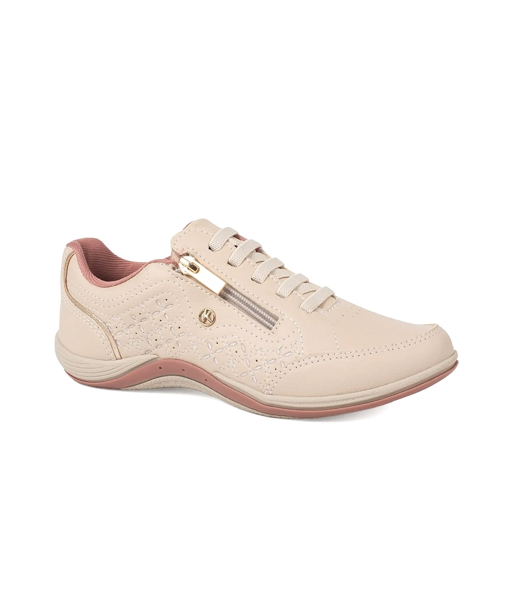 Tênis Feminino Kolosh Casual Calce Fácil Bege