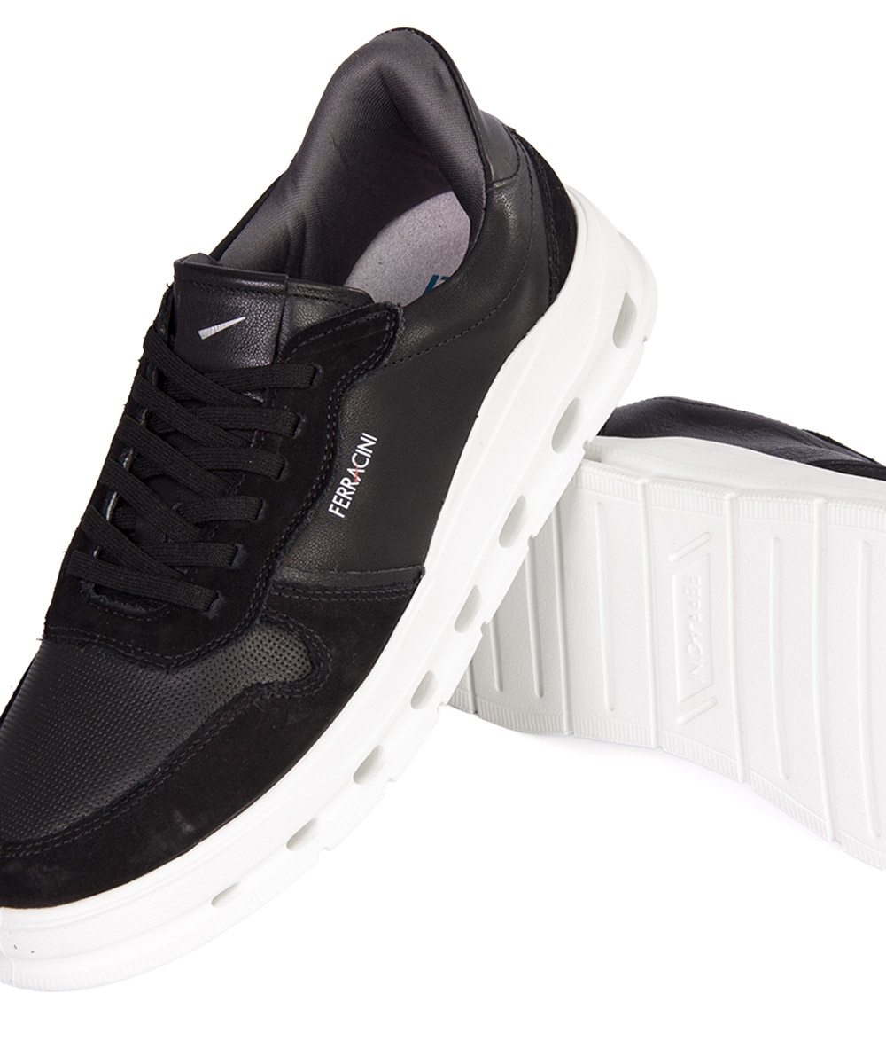 Tênis Masculino Ferracini Flow Couro Preto