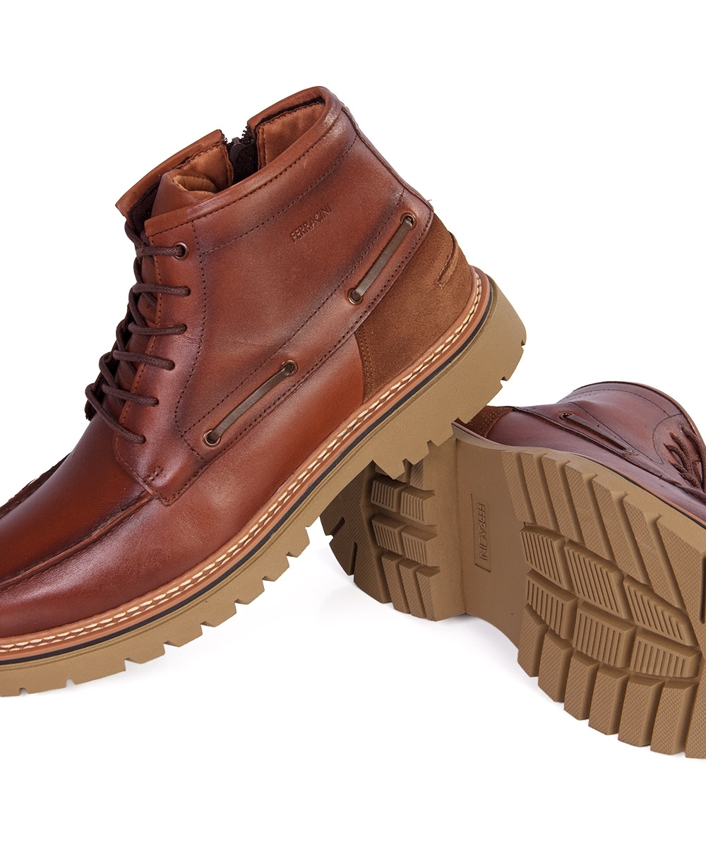 Bota Masculina Ferracini Couro Marrom