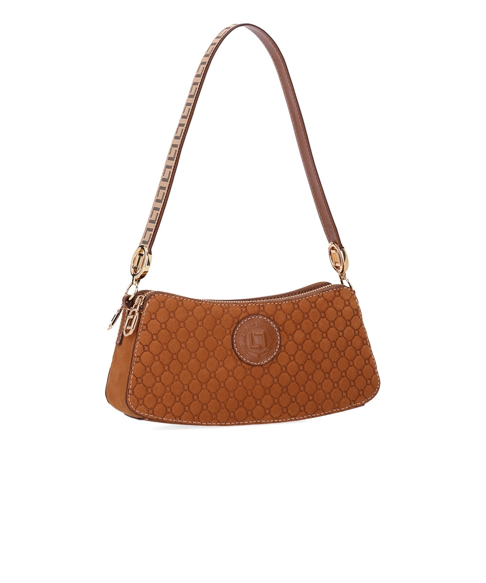 Bolsa Tiracolo Luz Da Lua Couro Bison Caramelo