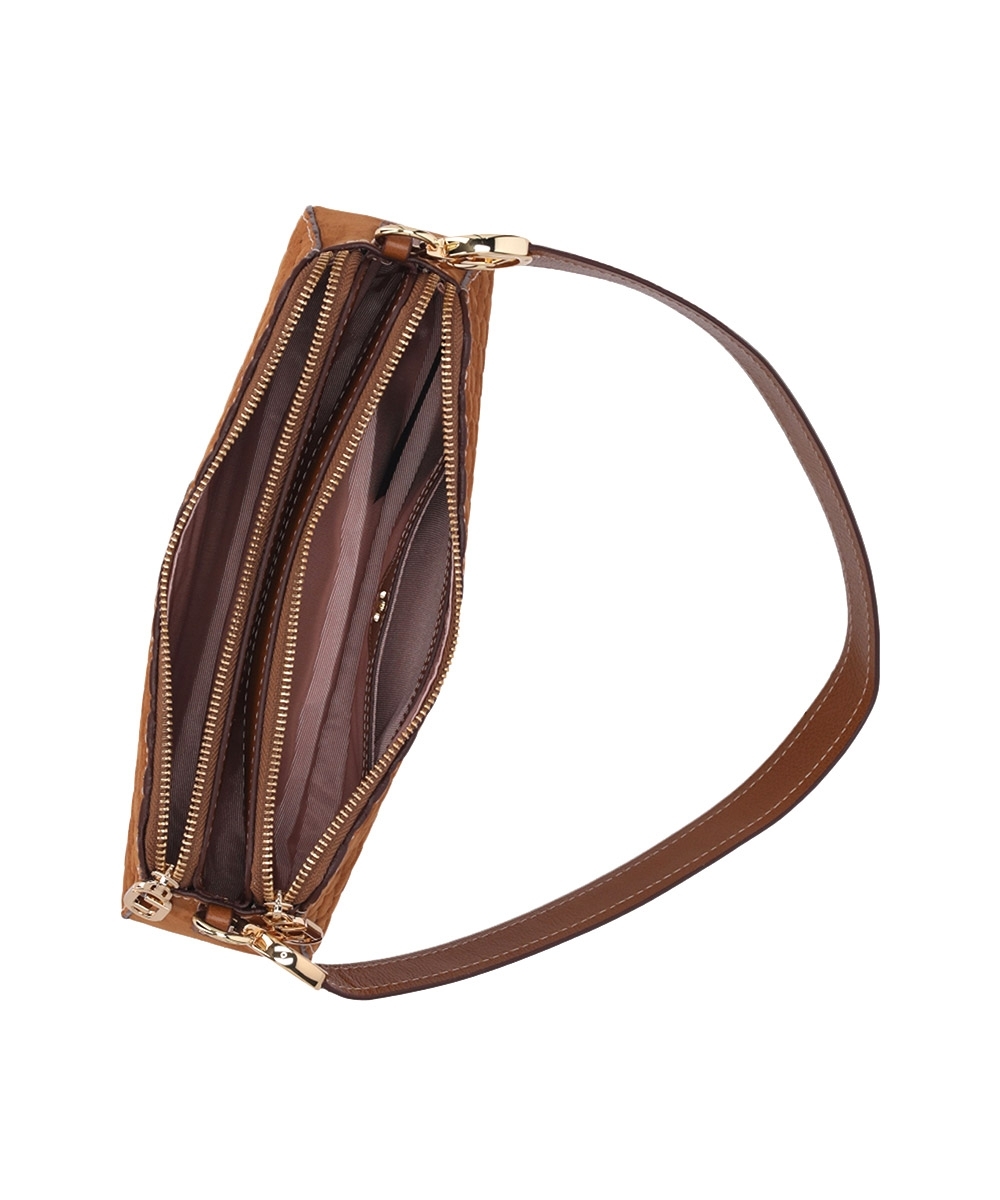 Bolsa Tiracolo Luz Da Lua Couro Bison Caramelo
