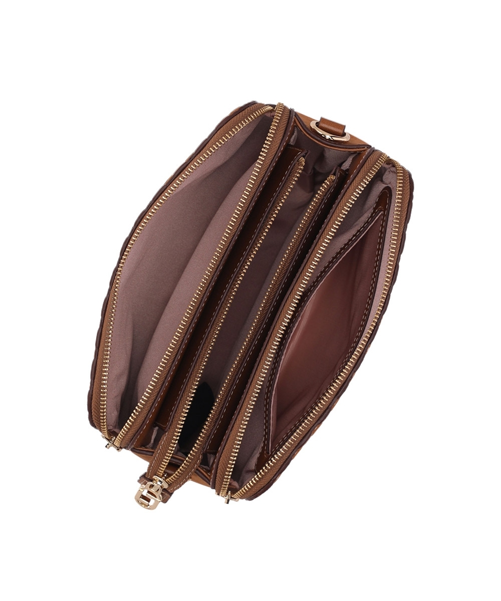 Bolsa Tiracolo Luz Da Lua Bella couro Bison Caramelo