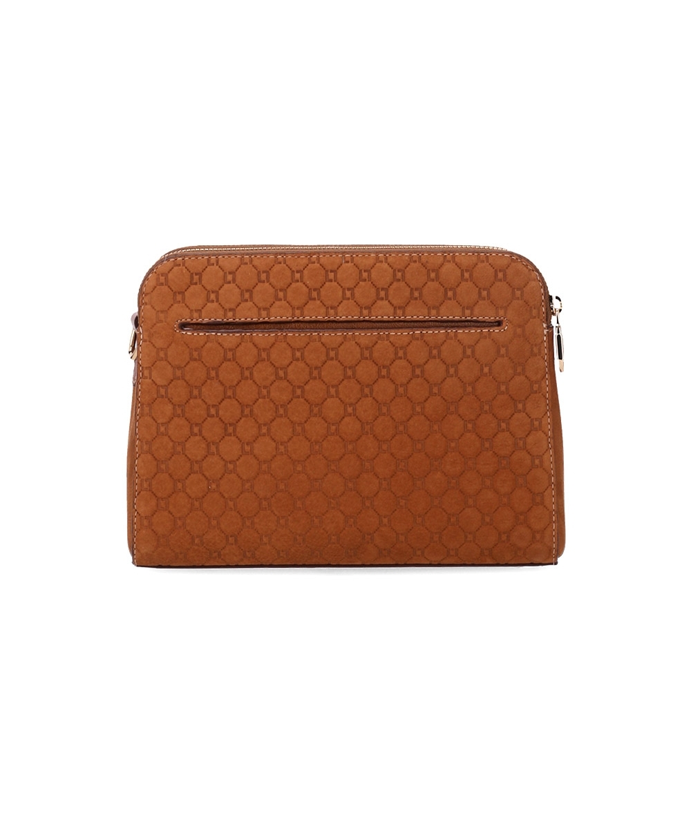 Bolsa Tiracolo Luz Da Lua Bella couro Bison Caramelo