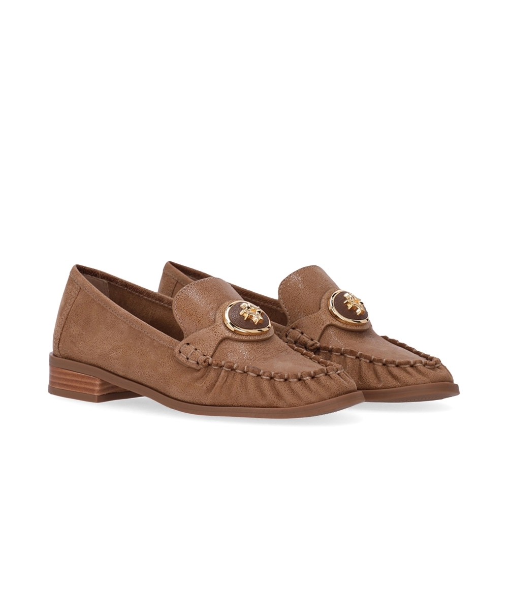 Mocassim Feminino Luz Da Lua Couro Ginger