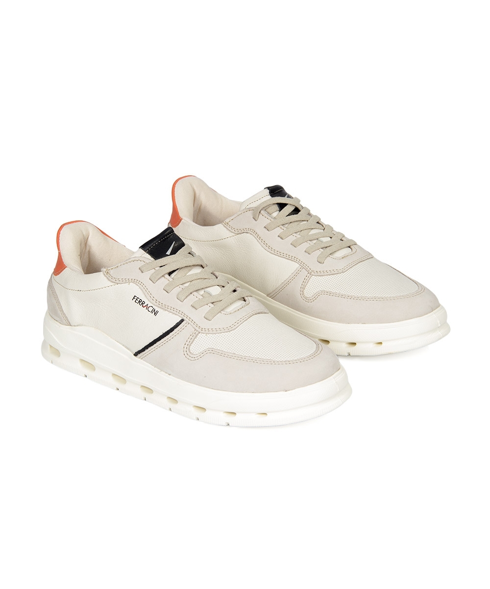 Tênis Masculino Ferracini Flow Couro Off White