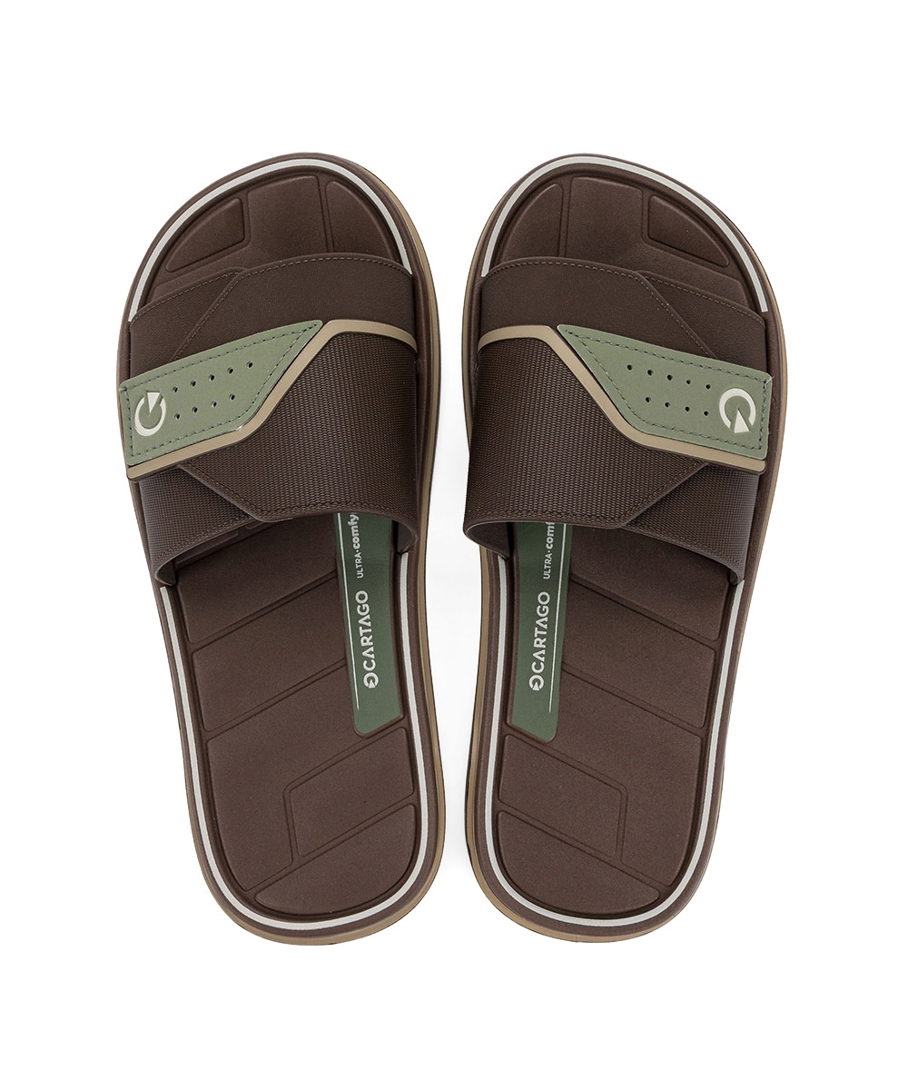 Chinelo Slide Cartago Malaga Sport Marrom