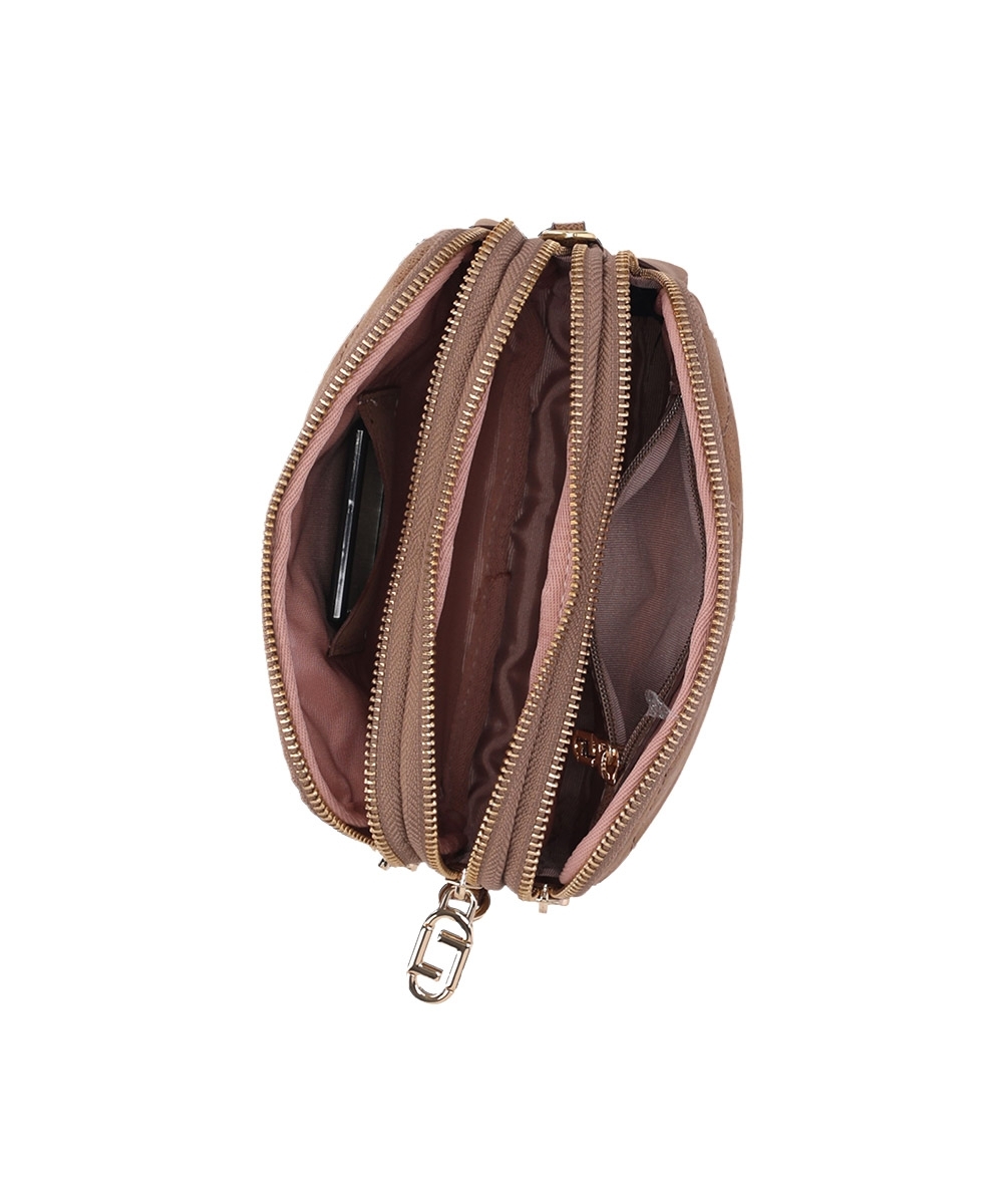 Bolsa Tiracolo Luz Da Lua Pequena Couro Arenito Ginger