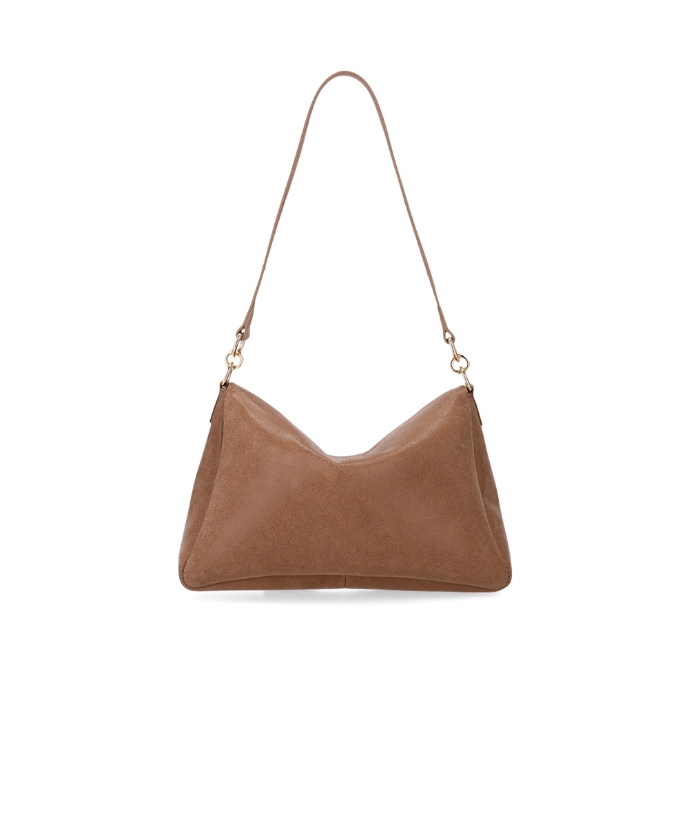 Bolsa Hobo Luz Da Lua Grande Couro Bison Ginger