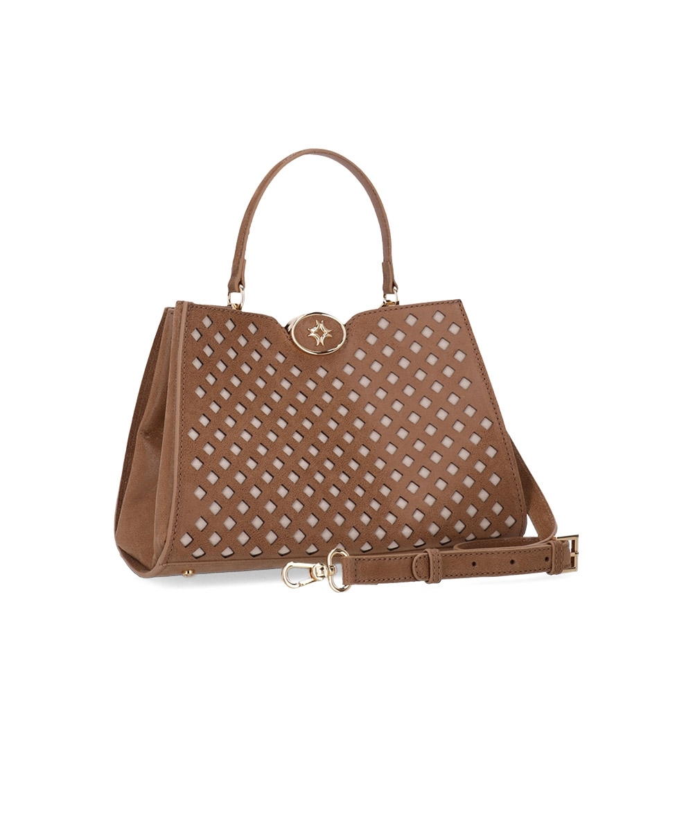 Bolsa Tote Luz Da Lua Diana Couro Arenito Ginger