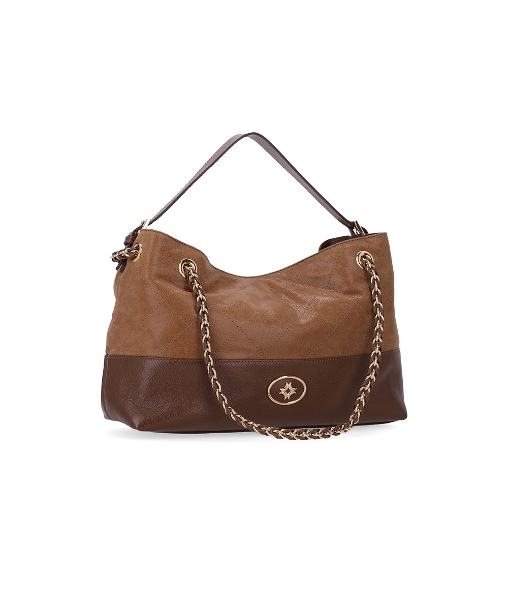 Bolsa Tote Luz Da Lua Média Couro Arenito Ginger