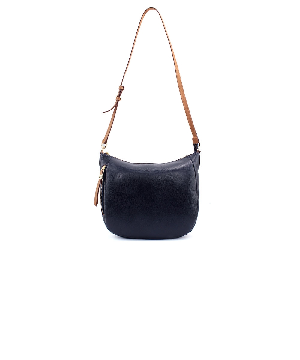 Bolsa Hobo Luz Da Lua Couro Atacama Marinho
