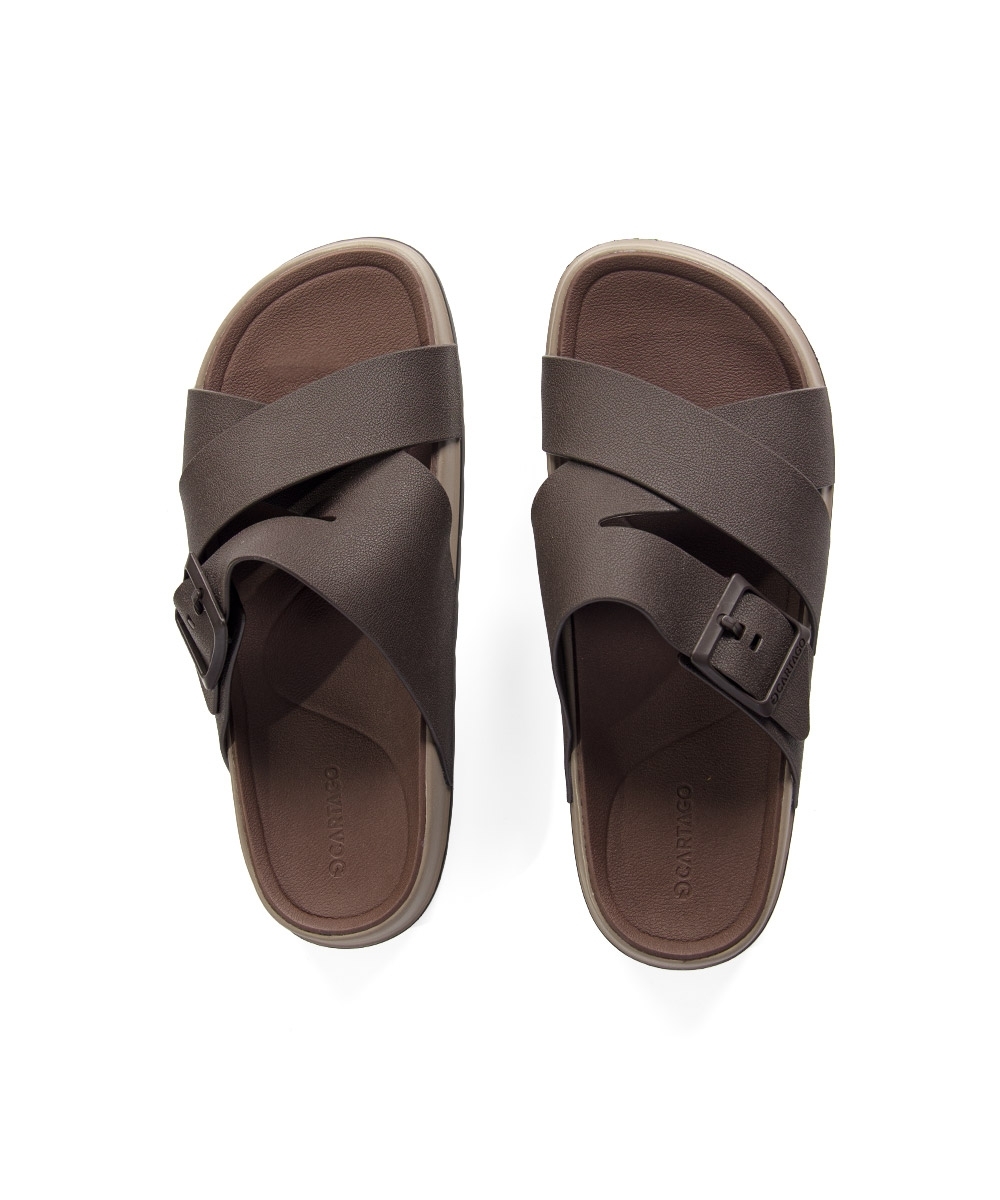 Chinelo Slide Cartago Roma X Marrom