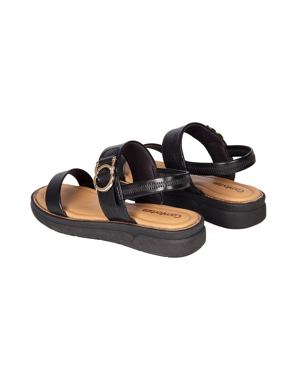 Sandália Flatform Comfortflex Preto