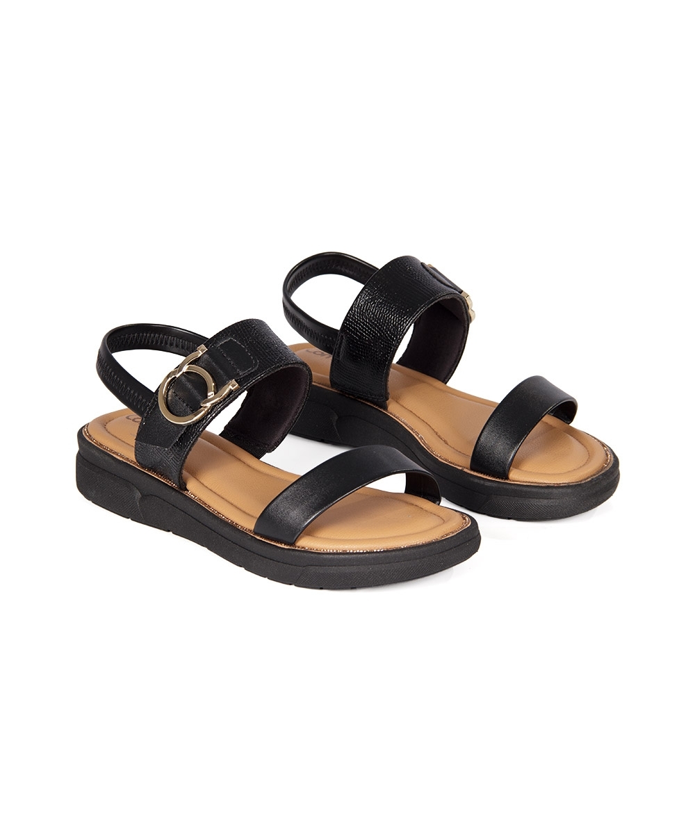 Sandália Flatform Comfortflex Preto