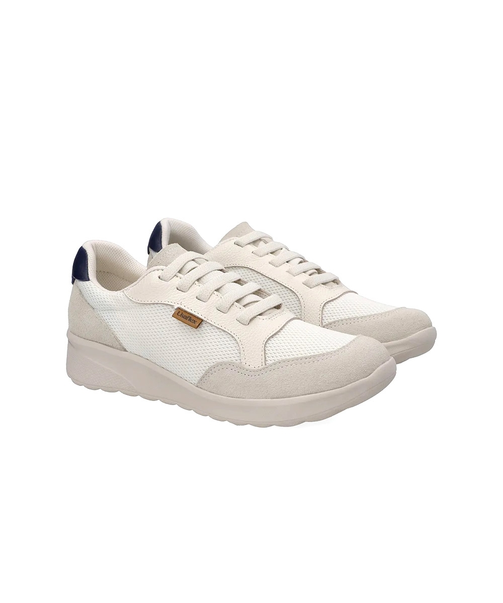 Tênis Feminino Usaflex Couro Marfim