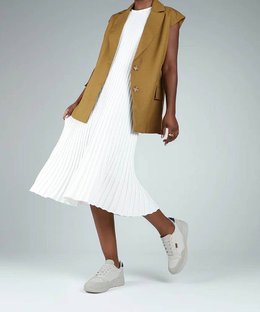 Tênis Feminino Usaflex Couro Marfim