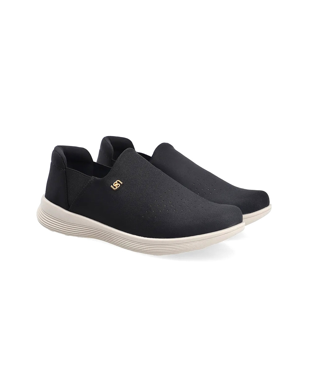 Tênis Slip On Usaflex passos Secos Preto