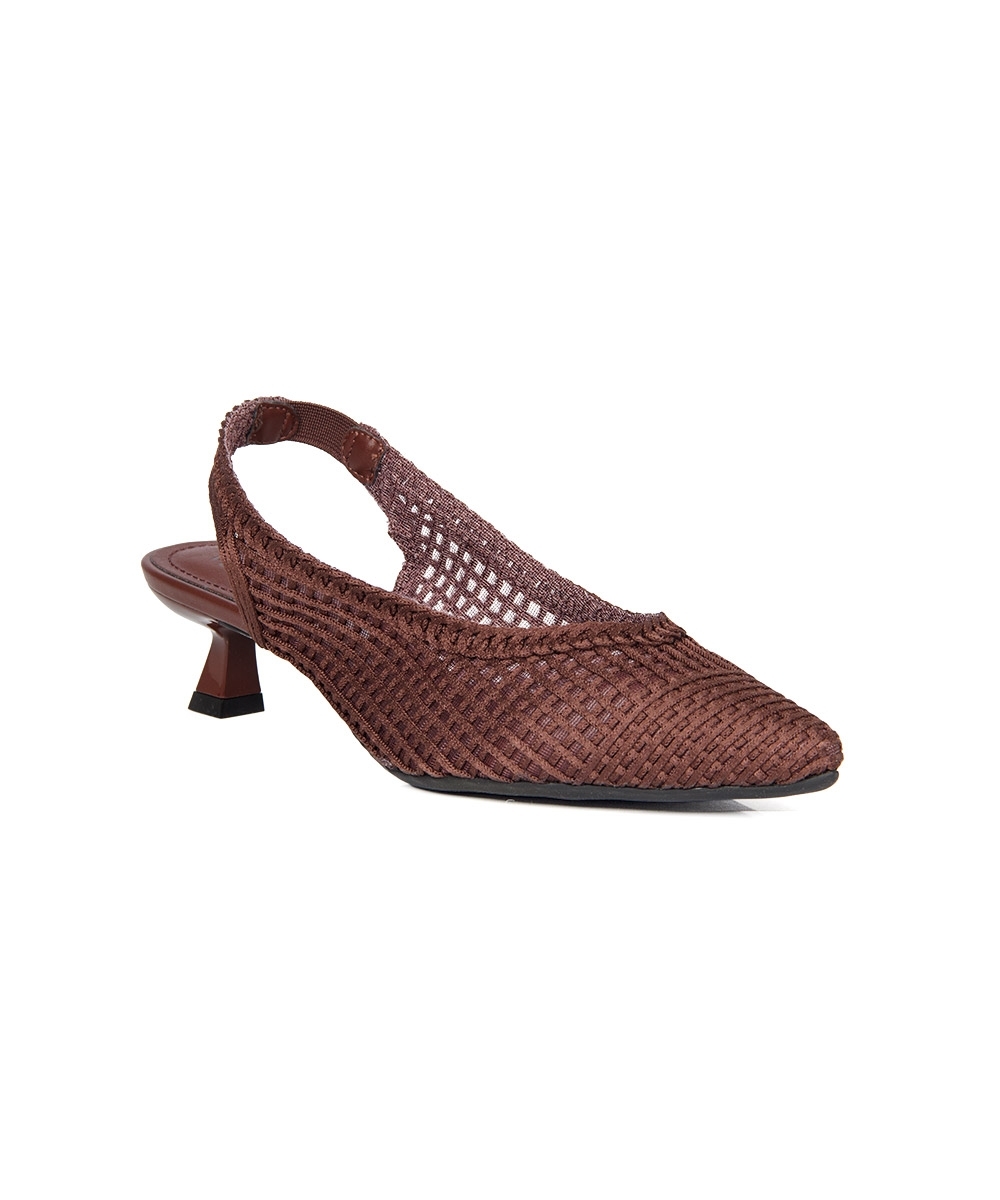 Sapato Slingback Valentina Salto Taça Café