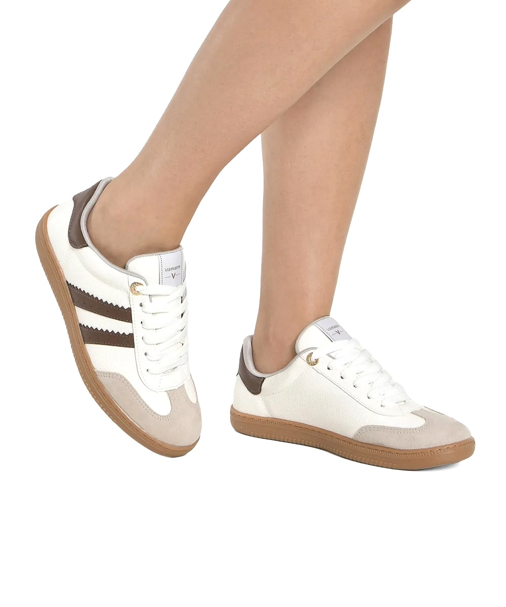 Tênis Casual Via Marte Retrô Off White