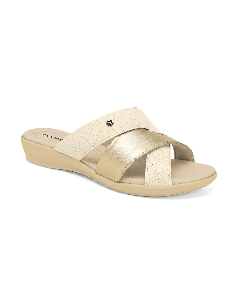 Tamanco Piccadilly Camila Salto Baixo OFF WHITE
