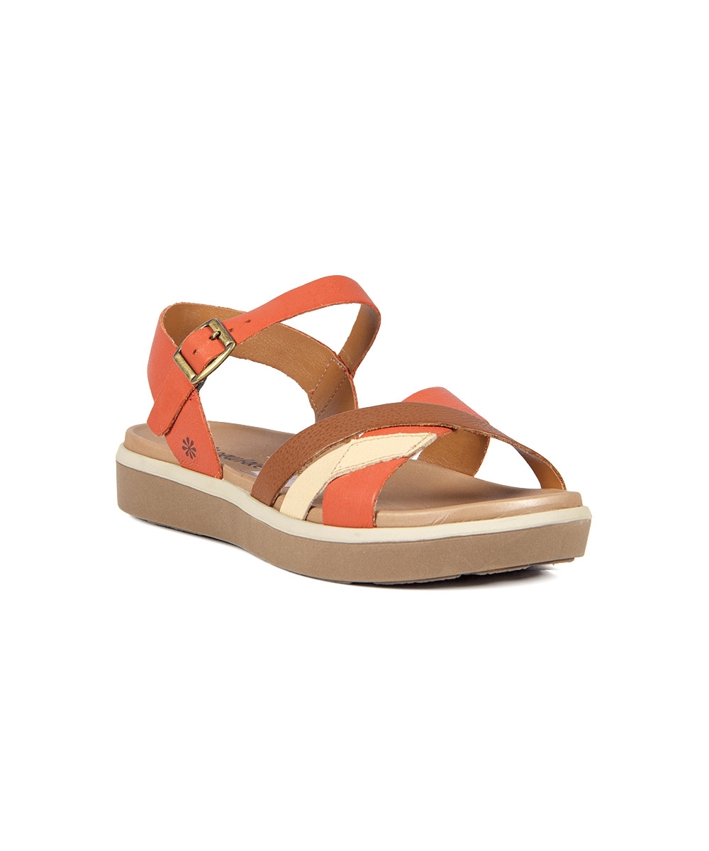 Sandália Flatform New Face Couro MULTICOLOR