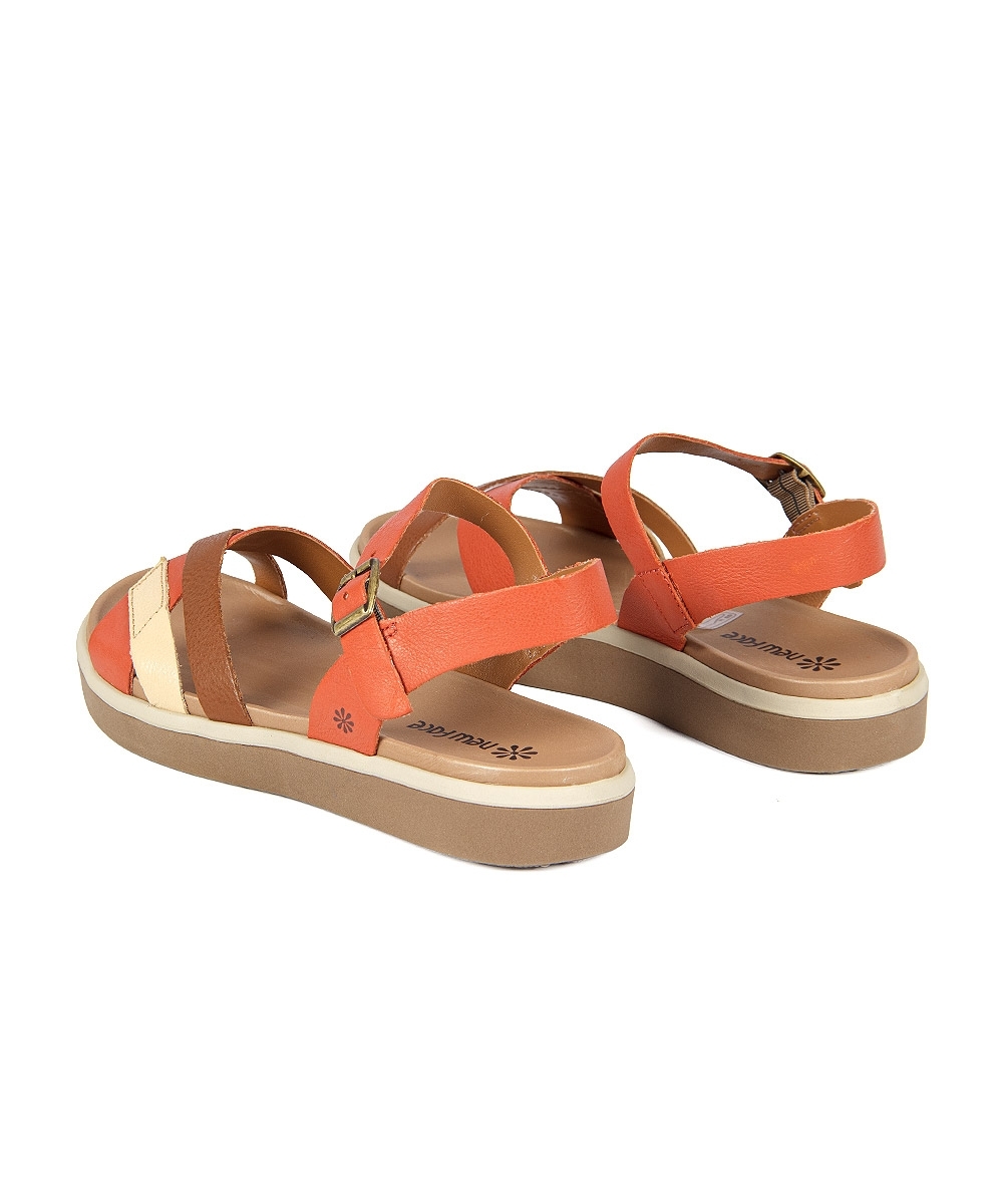 Sandália Flatform New Face Couro MULTICOLOR