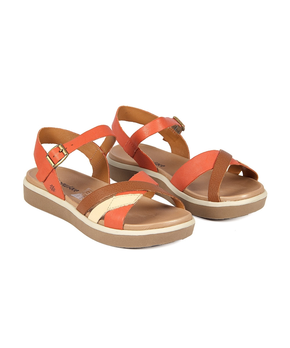 Sandália Flatform New Face Couro MULTICOLOR