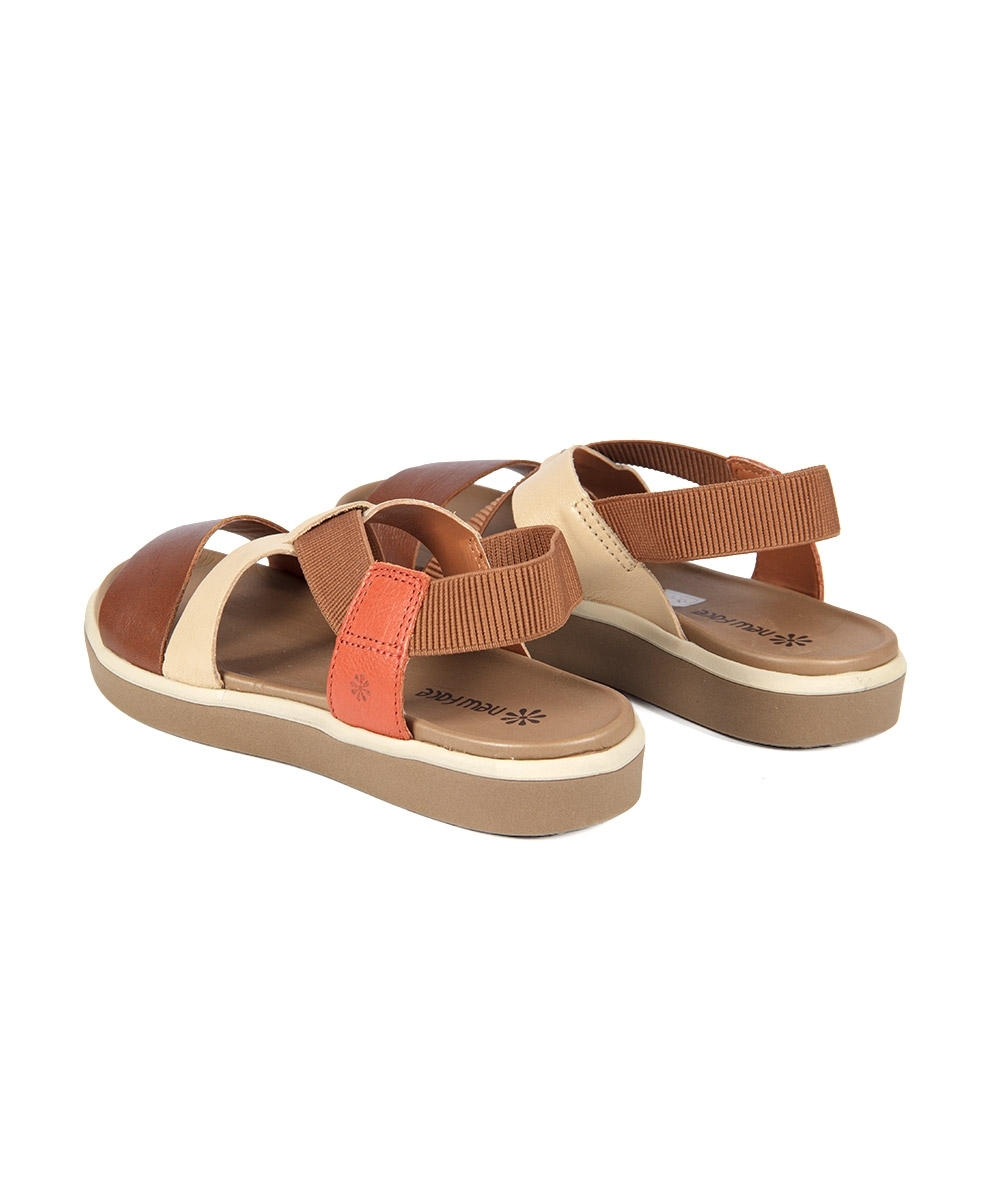 Sandália Flatform New Face Couro WHISKY