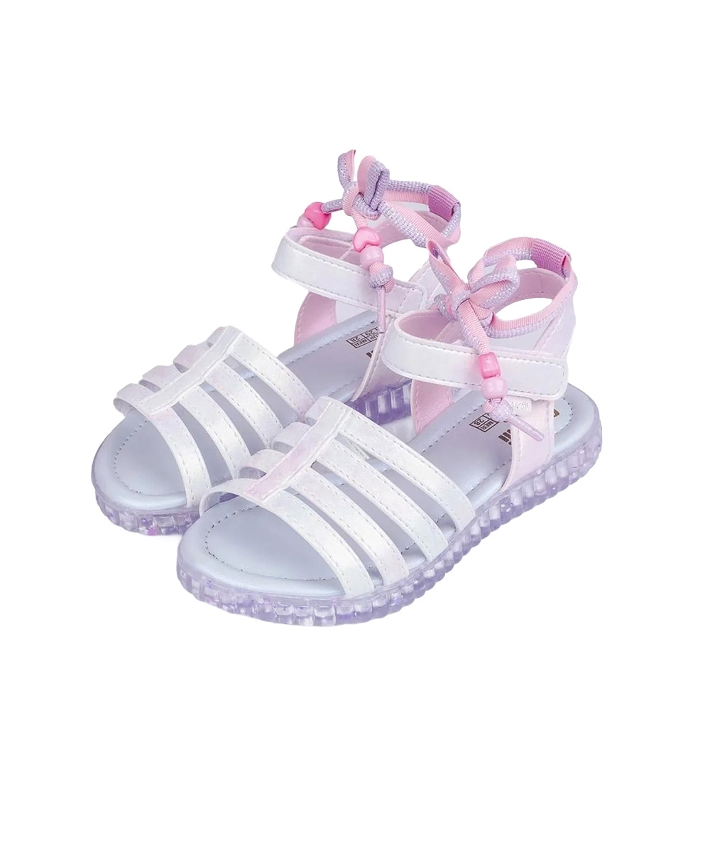 Sandália Infantil Pampili Cordão Miçangas MULTICOLOR