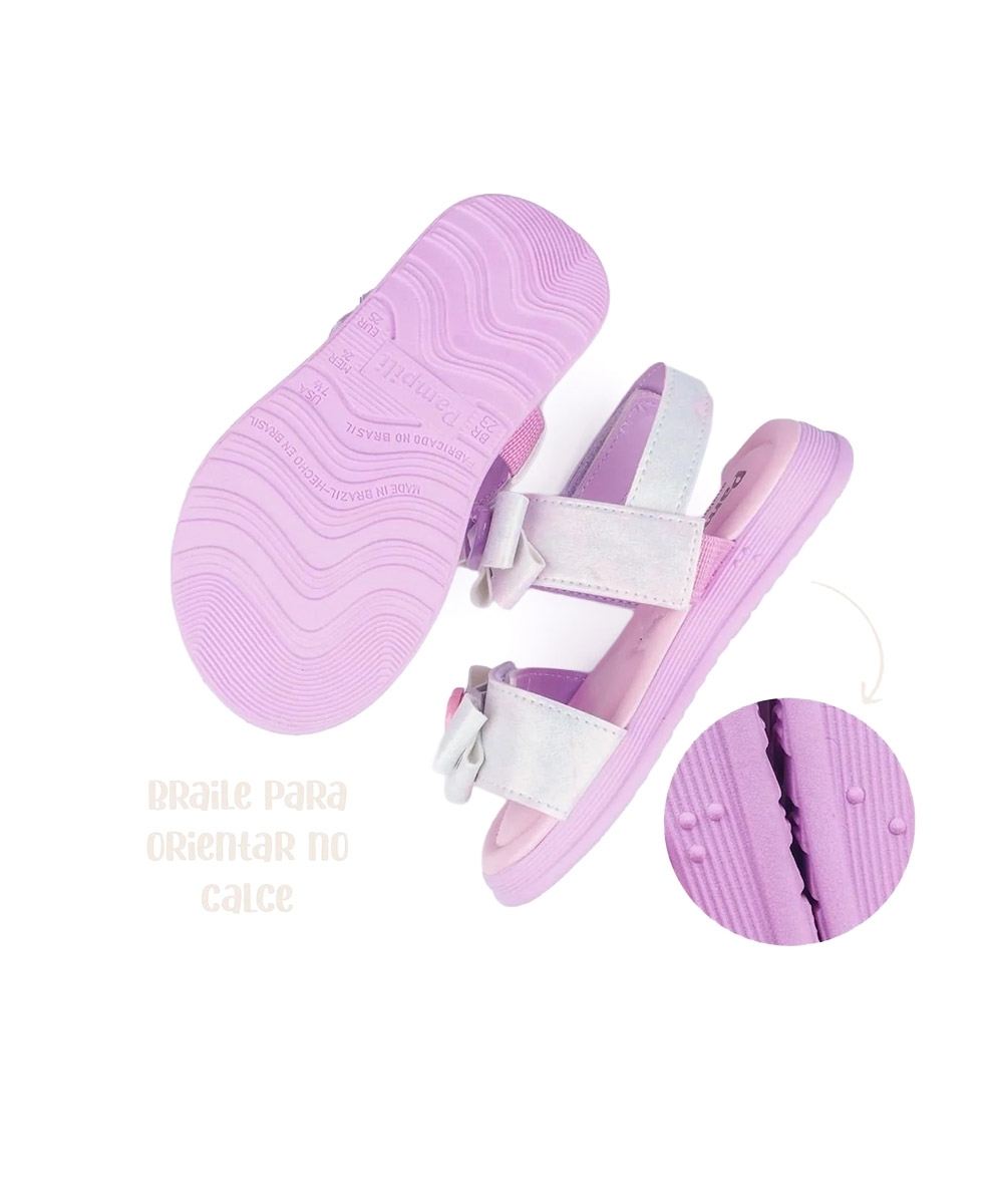 Sandália Infantil Pampili Flower Laços MULTICOLOR