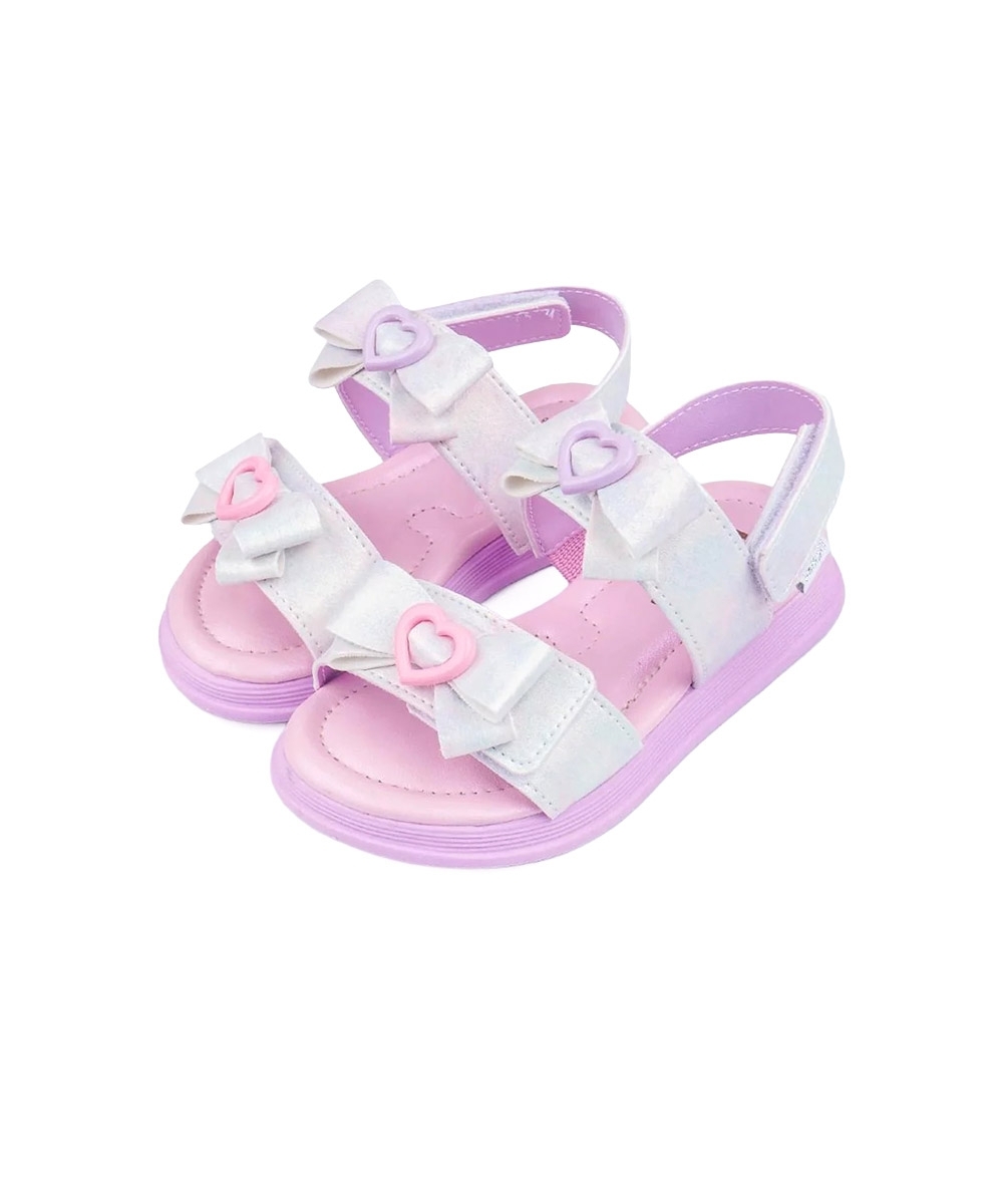 Sandália Infantil Pampili Flower Laços MULTICOLOR