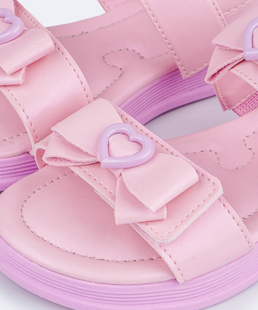 Sandália Infantil Pampili Flower Laços ROSA