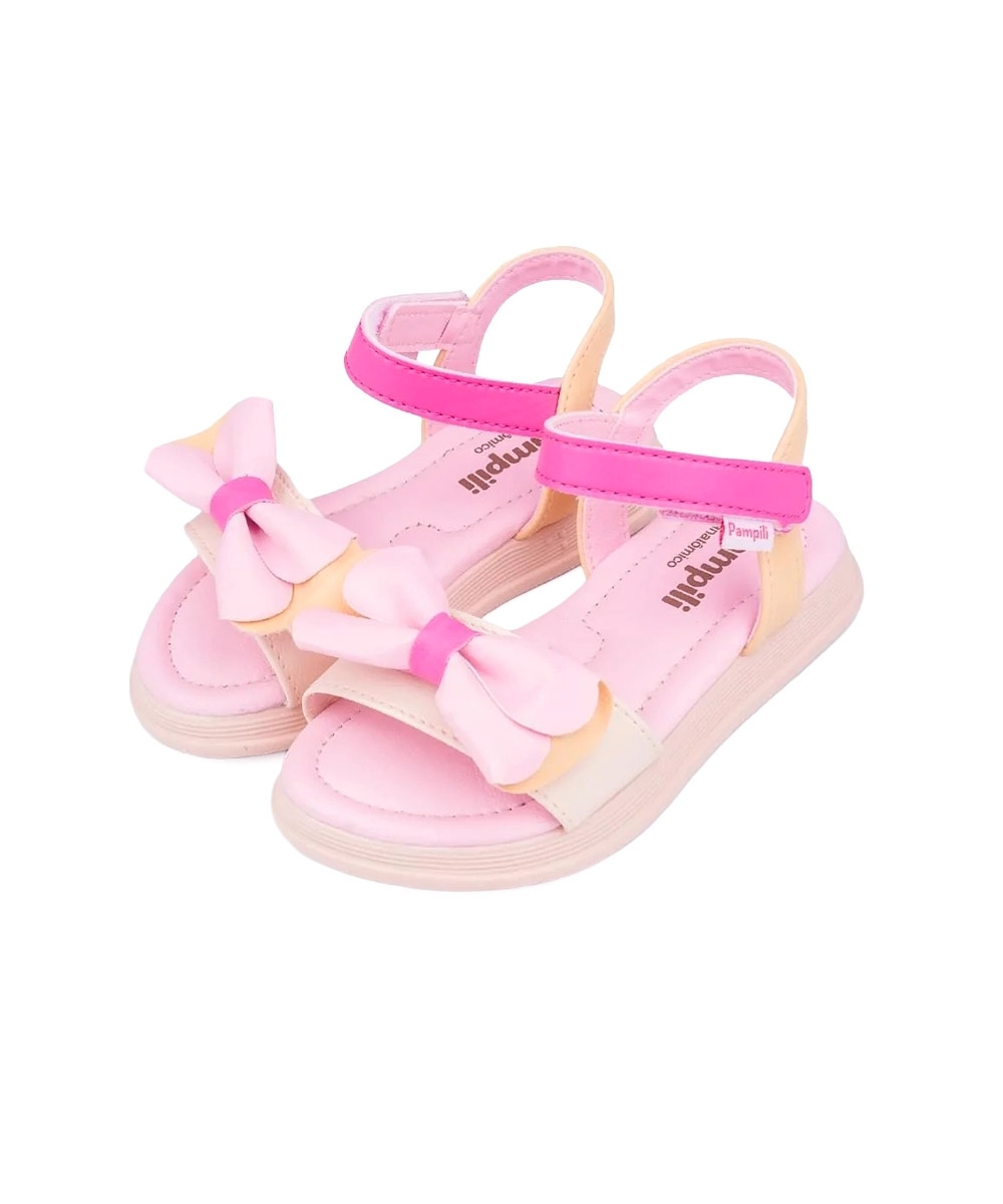 Sandália Infantil Pampili Flower Laço MULTICOLOR