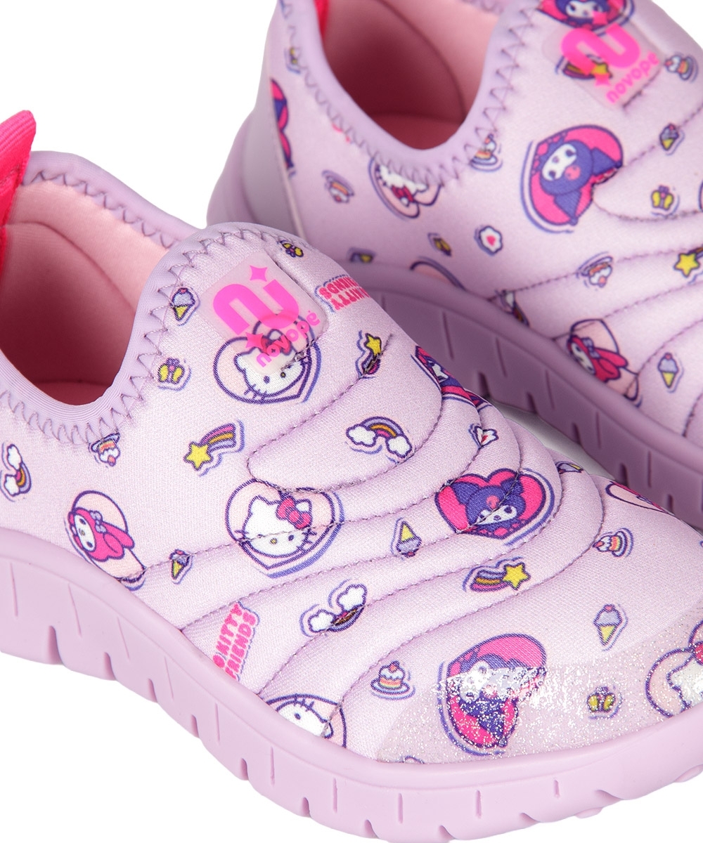 Tênis Infantil Novopé Hello Kitty LILAS
