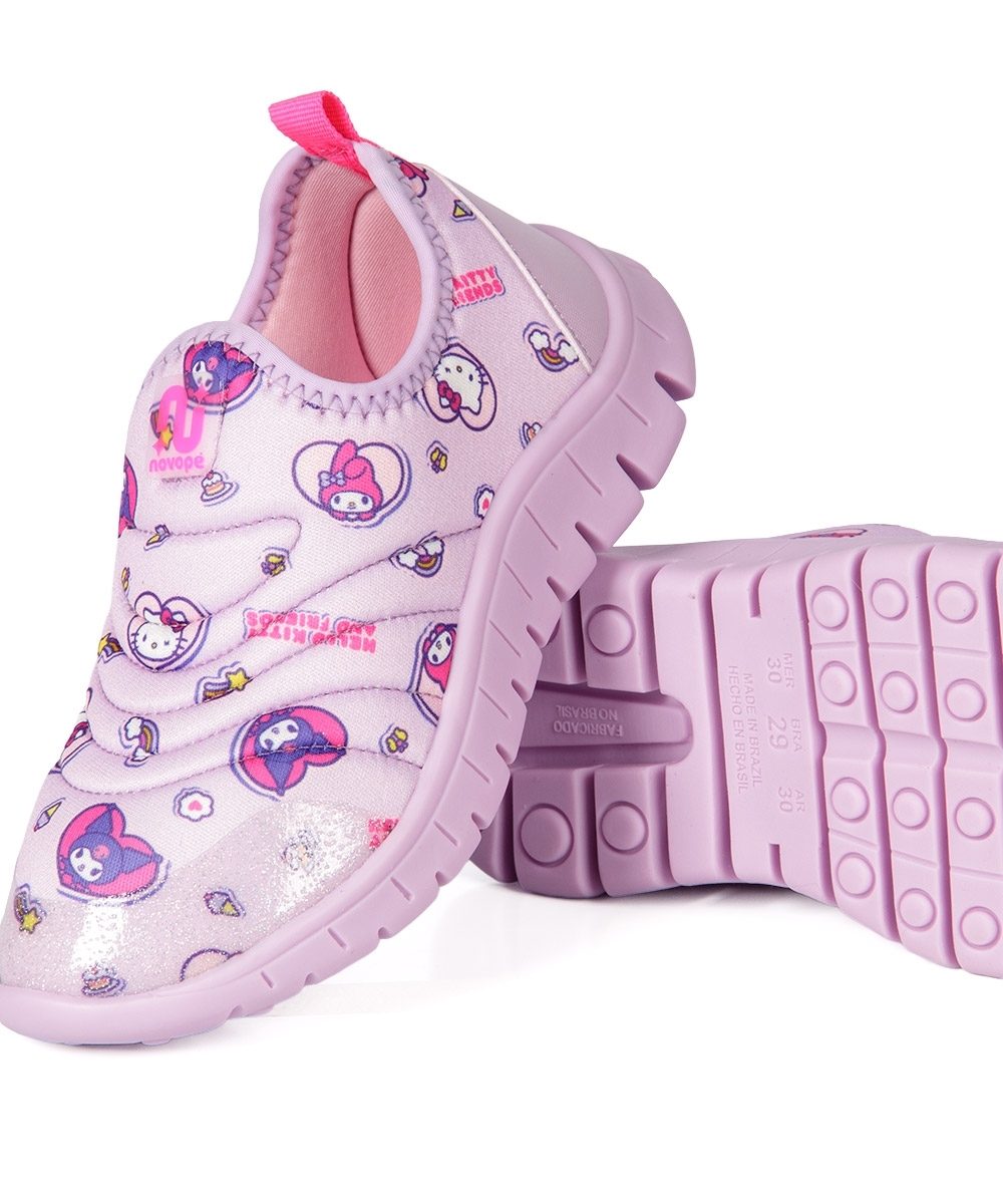 Tênis Infantil Novopé Hello Kitty LILAS