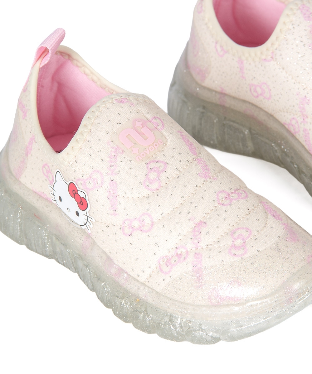 Tênis Infantil Novopé Hello Kitty LED 23/27 OFF WHITE/GLITER