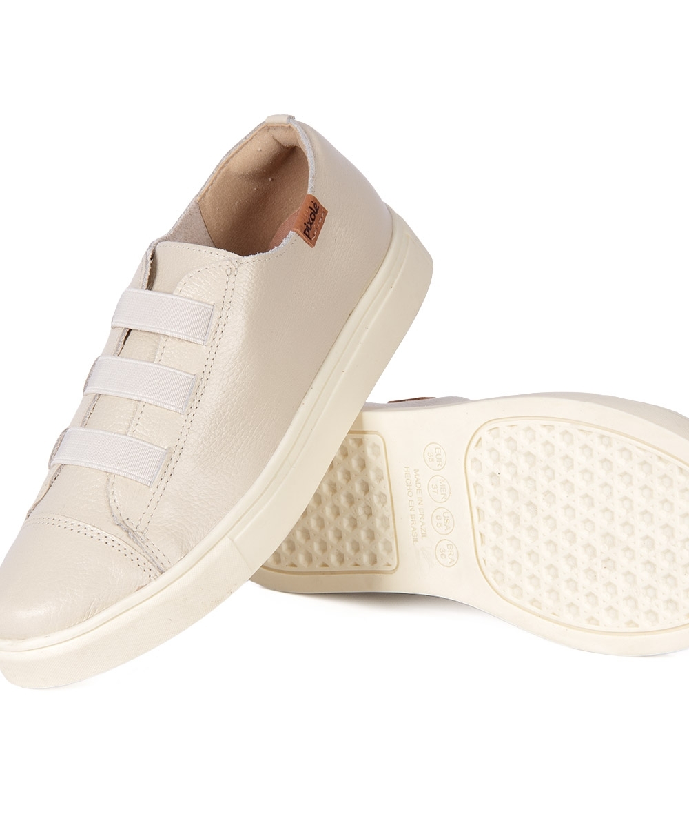 Tênis Feminino Pixolé Couro 1885-76 OFF WHITE