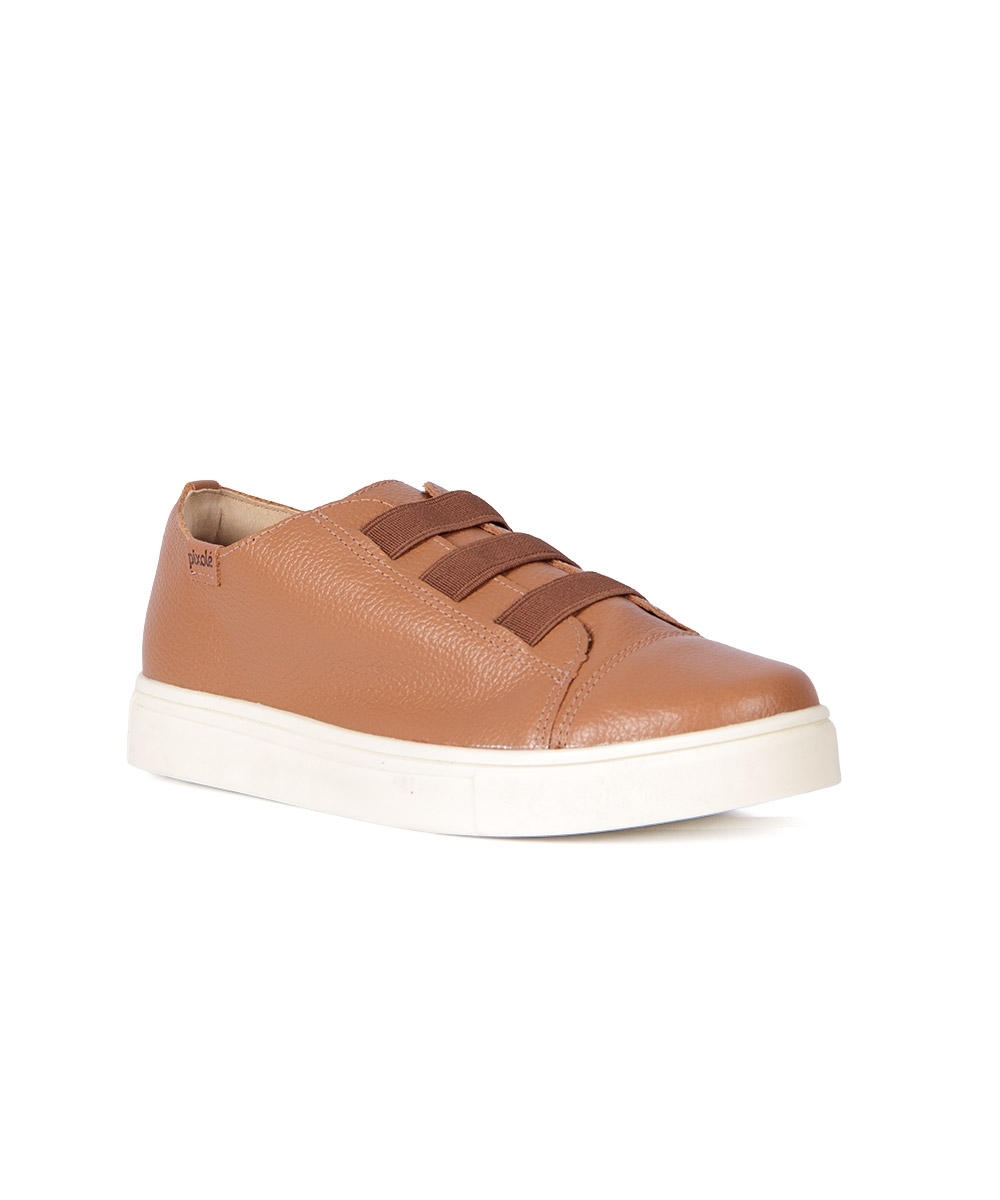 Tênis Feminino Pixolé Couro 1885-76 CARAMELO