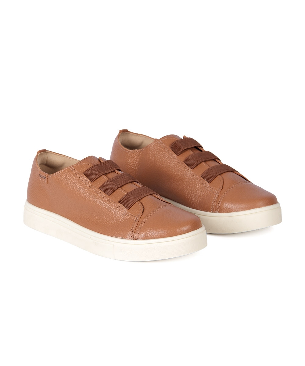 Tênis Feminino Pixolé Couro 1885-76 CARAMELO