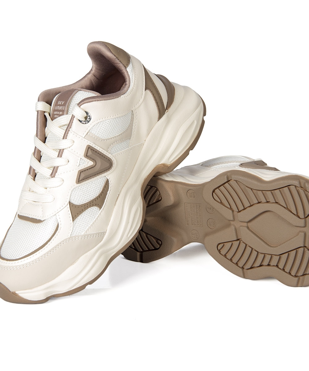 Tênis Feminino Via Marte Casual Chunky BEGE