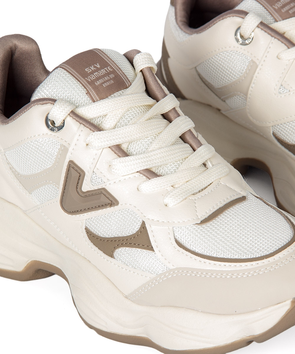 Tênis Feminino Via Marte Casual Chunky BEGE