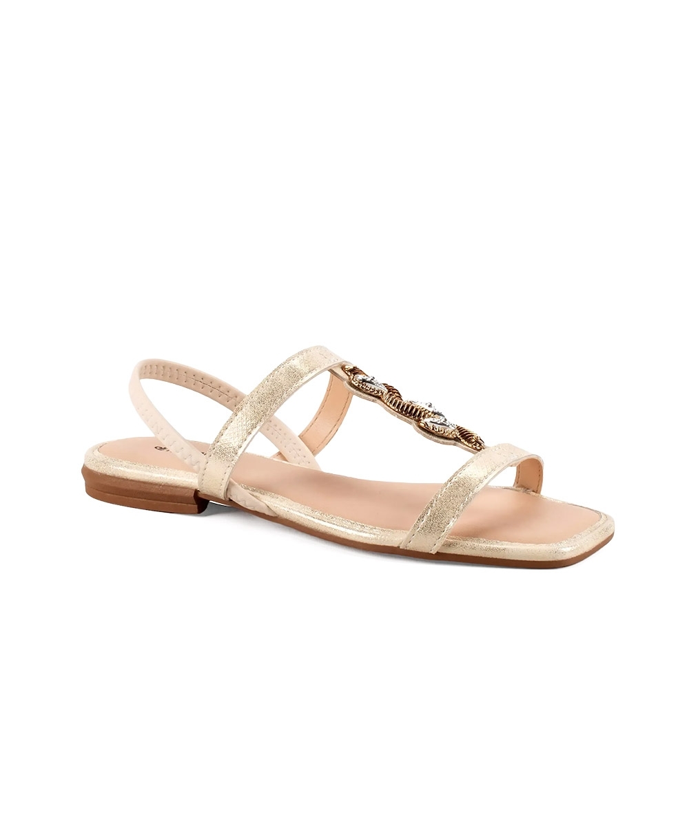 Sandália Rasteira Mississipi Bico Quadrado OFF WHITE