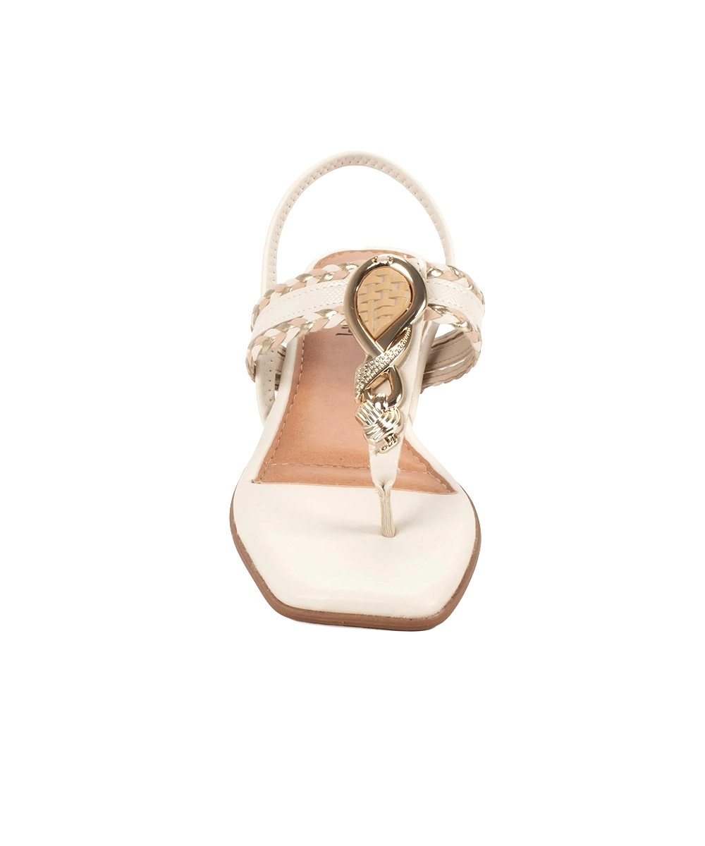 Sandália Mississipi Salto Baixo OFF WHITE