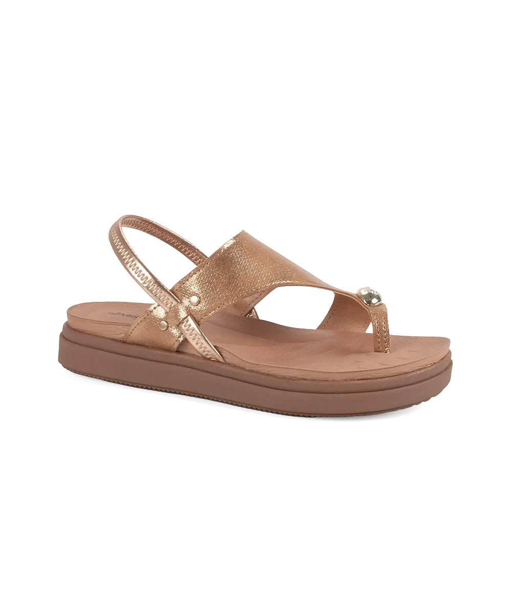 Sandália Flatform Mississipi Metalizada MARROM