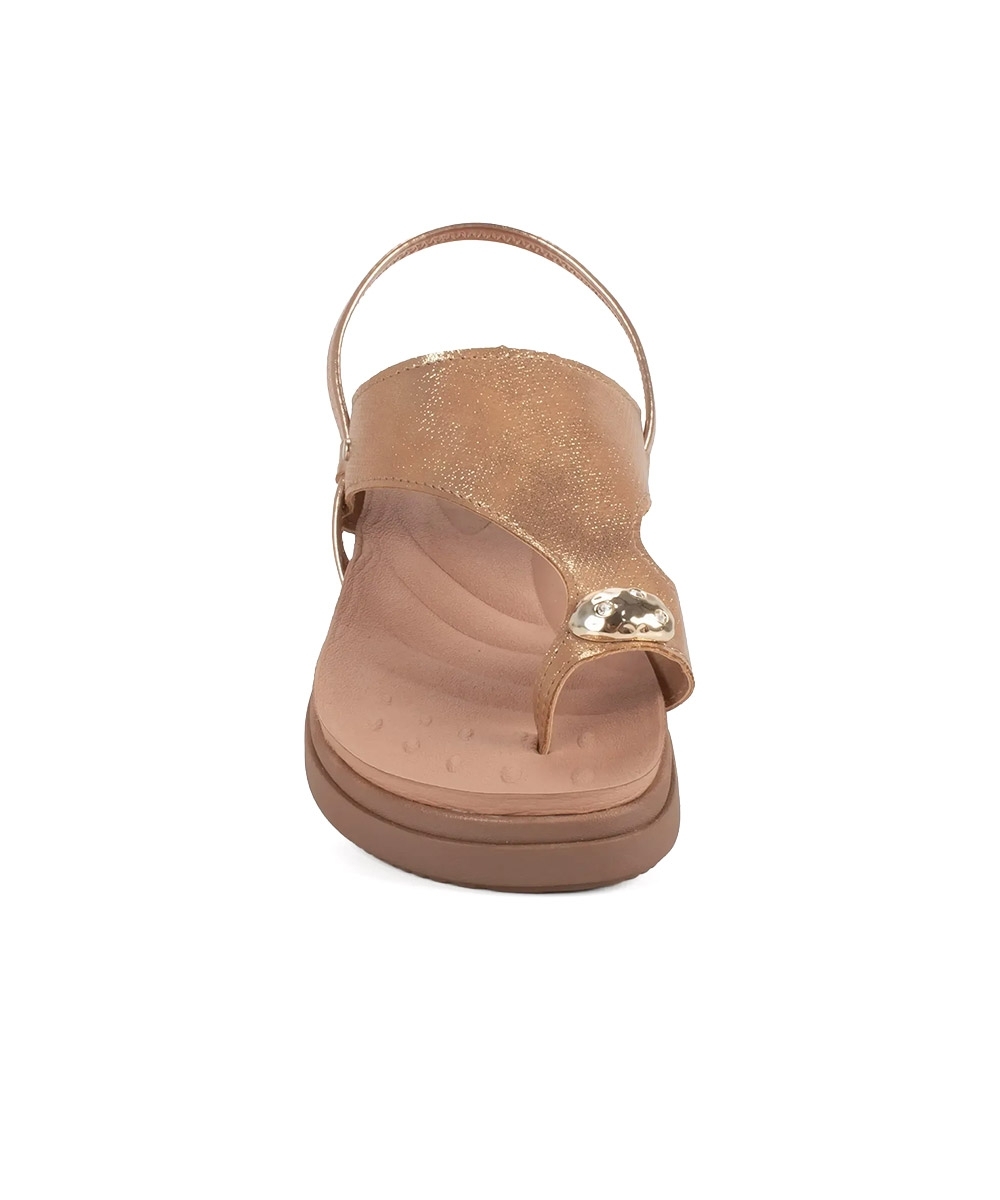Sandália Flatform Mississipi Metalizada MARROM